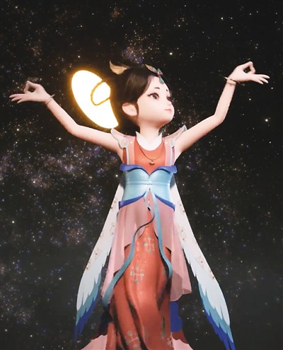 敦煌莫高窟官方虛擬形象“伽瑤”。