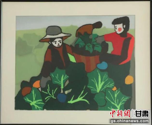 皋蘭縣高原夏菜項目幫助當?shù)貗D女增收致富。刺繡 黃淑娟 繡稿 趙海科