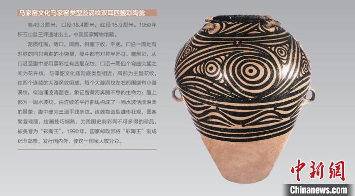 圖為“彩陶王”展板?！∨R夏州融媒體供圖