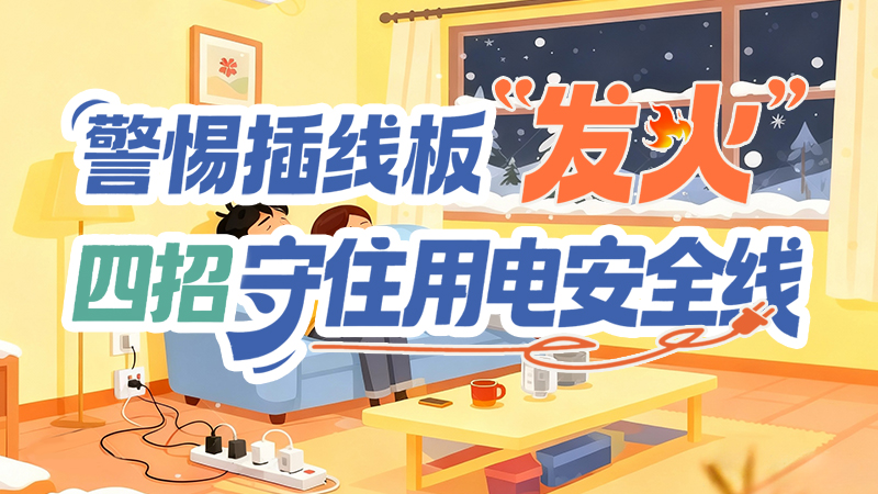 長圖|警惕插線板“發(fā)火”！四招守住用電安全線